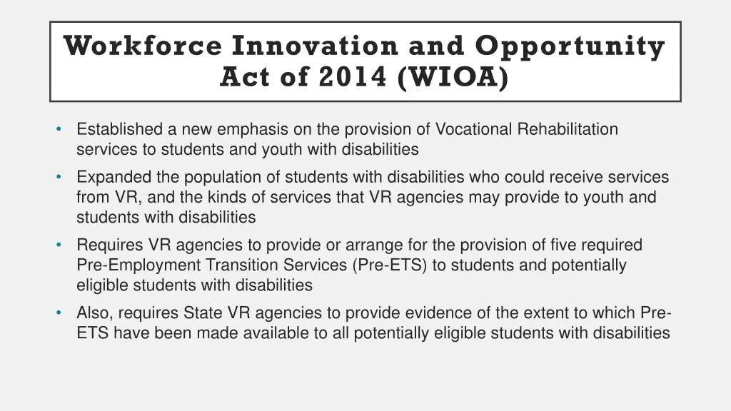 workforce innovation and opportunity act of 2014