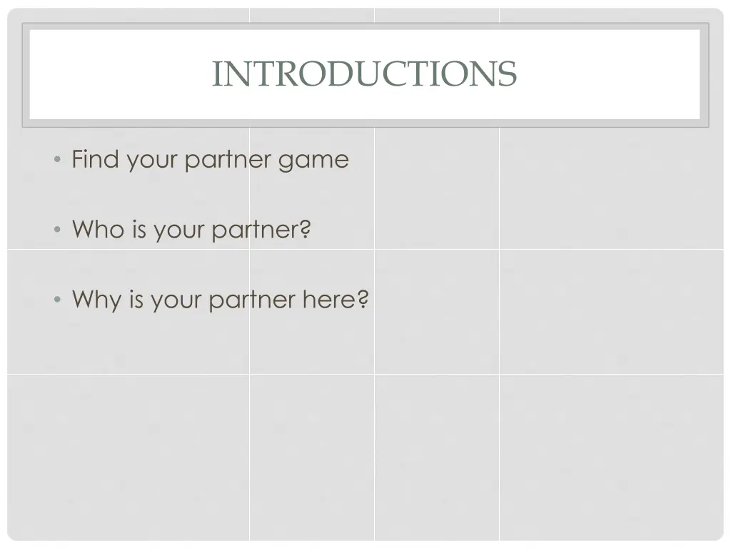 introductions