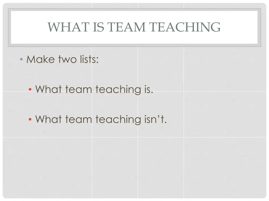 what is team teaching
