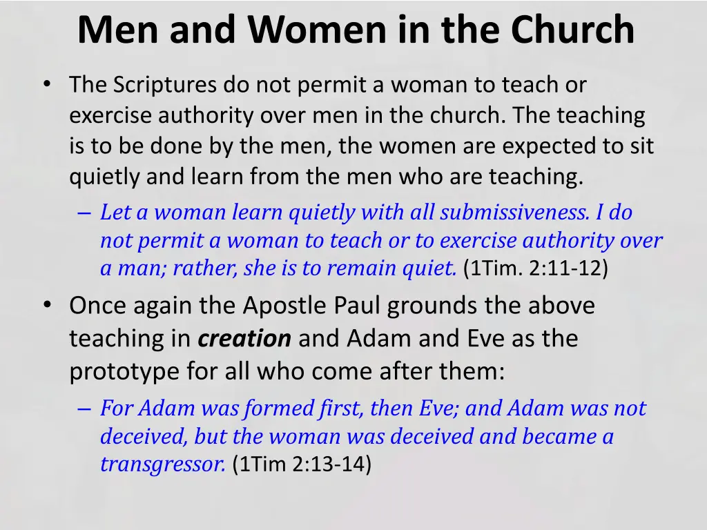 men and women in the church