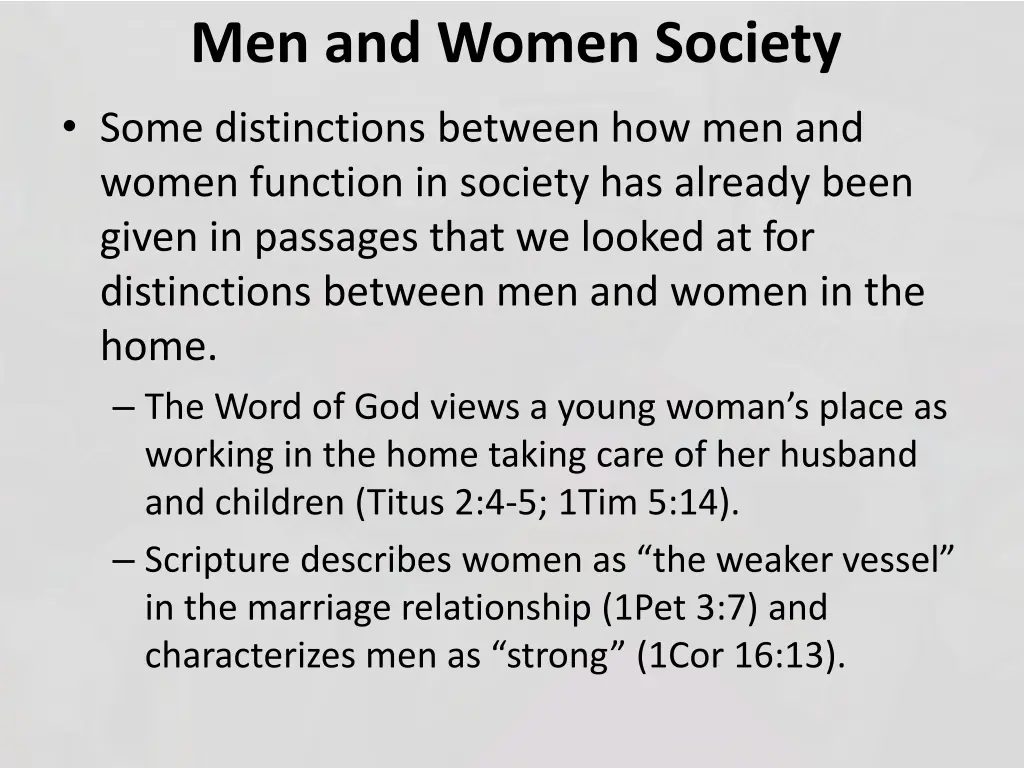 men and women society some distinctions between