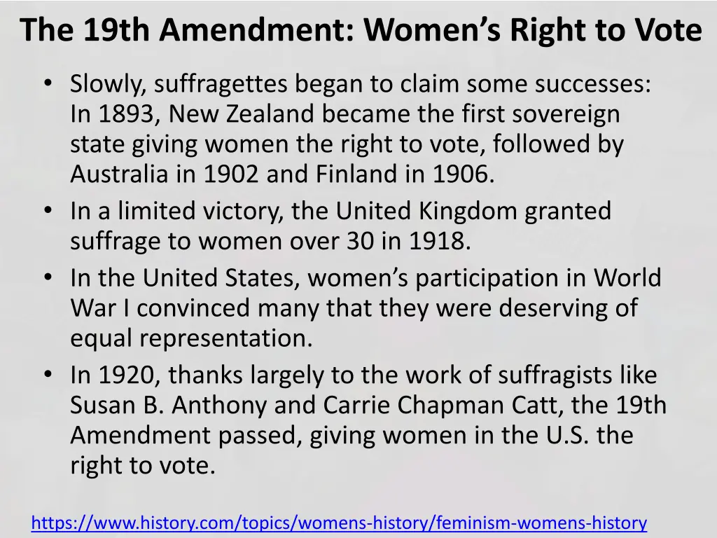 the 19th amendment women s right to vote