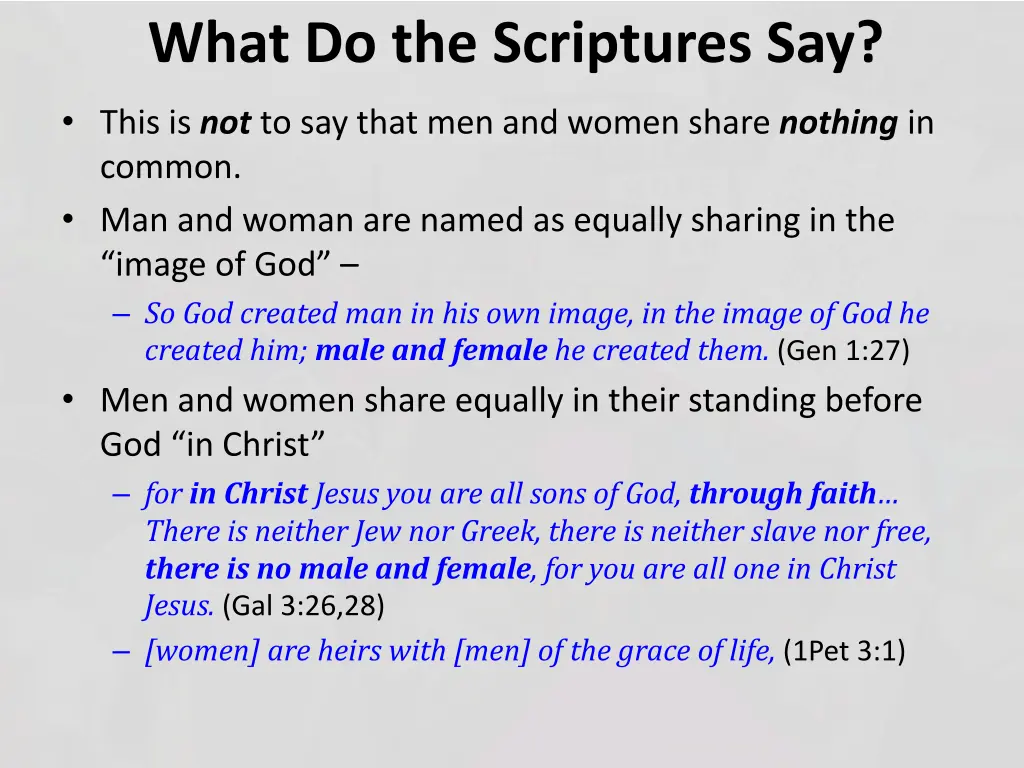 what do the scriptures say