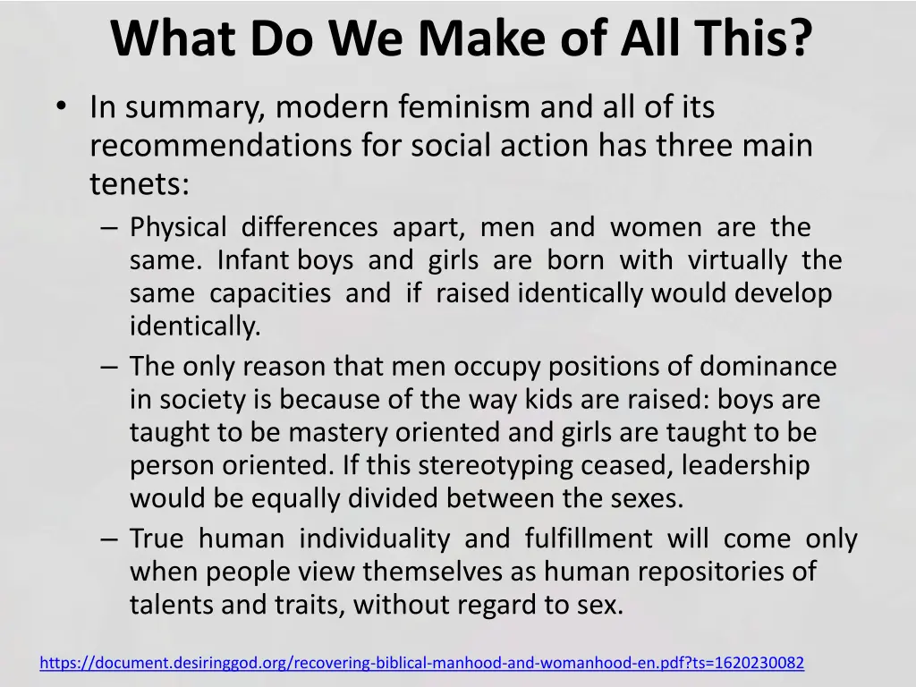what do we make of all this in summary modern