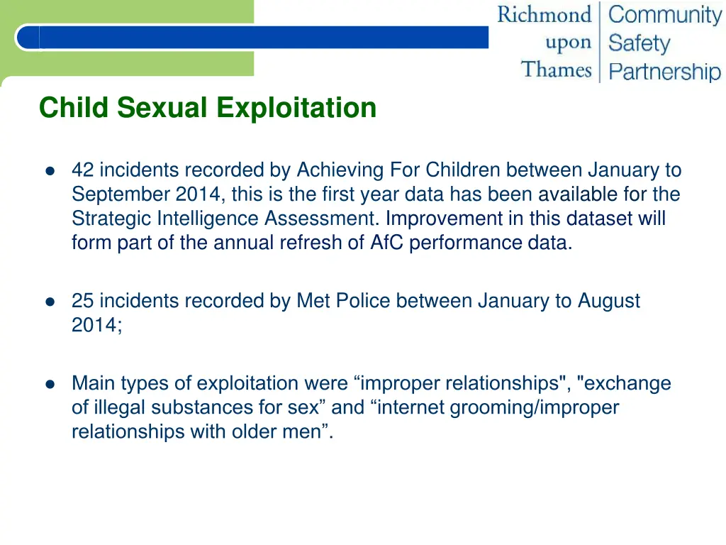 child sexual exploitation
