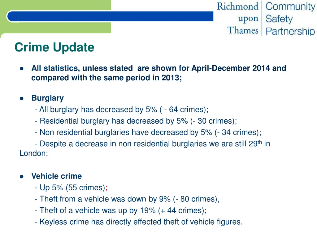 crime update