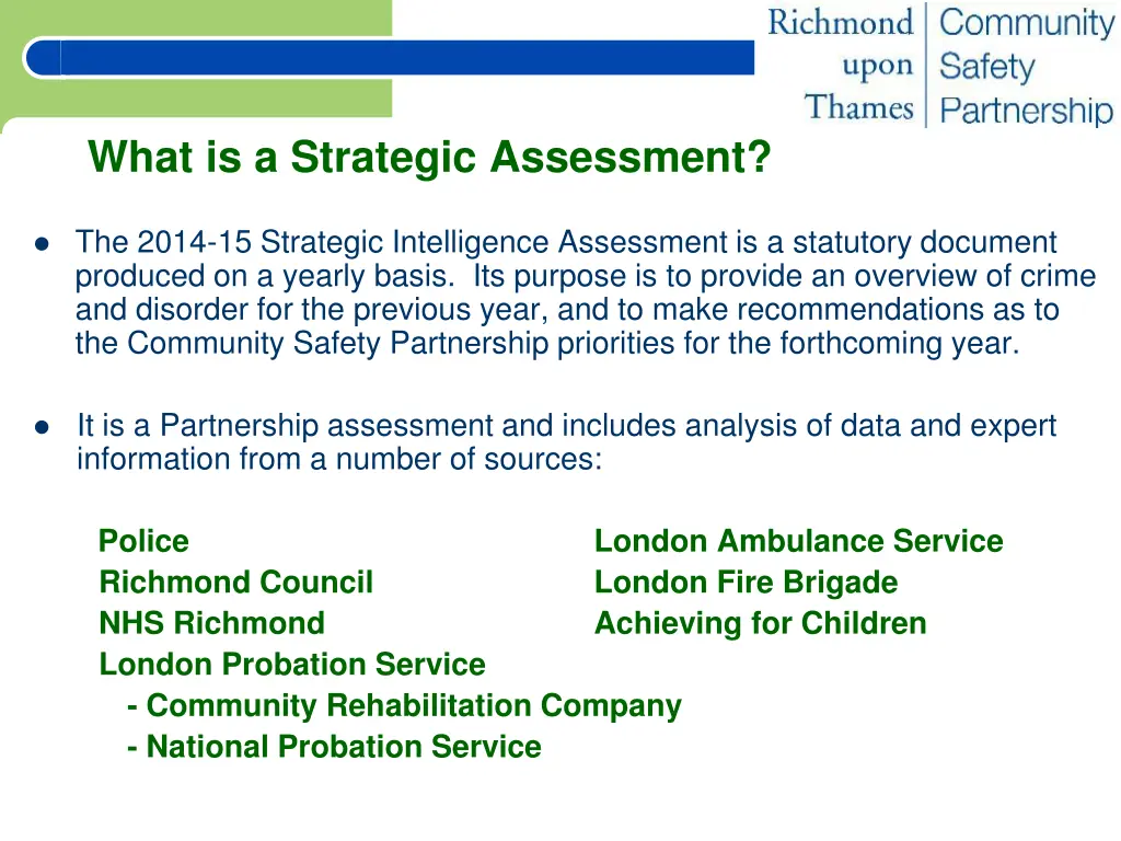 what is a strategic assessment