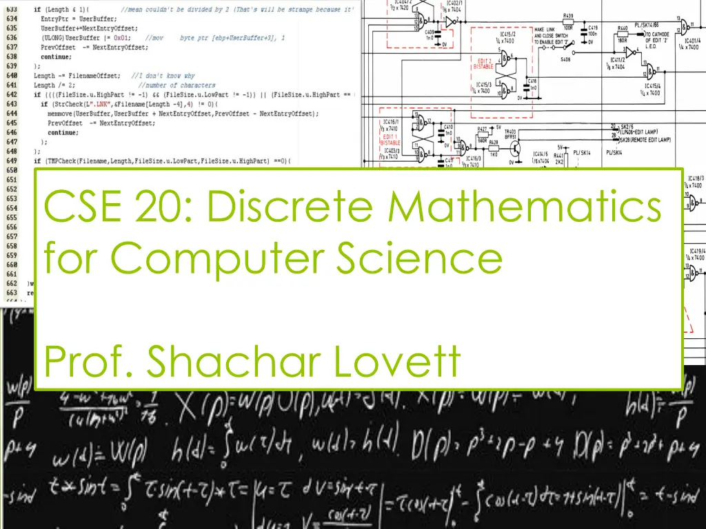 cse 20 discrete mathematics for computer science