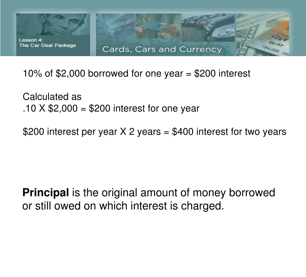 10 of 2 000 borrowed for one year 200 interest