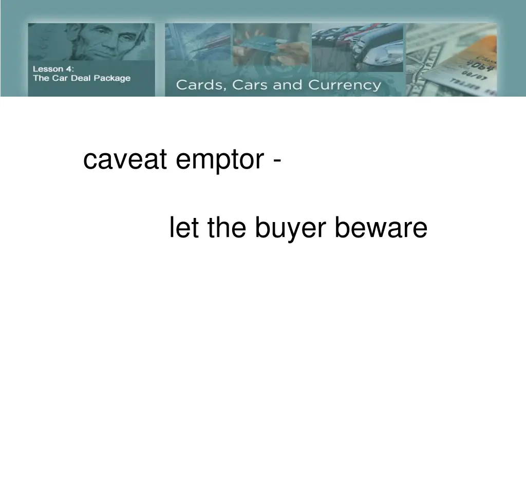 caveat emptor