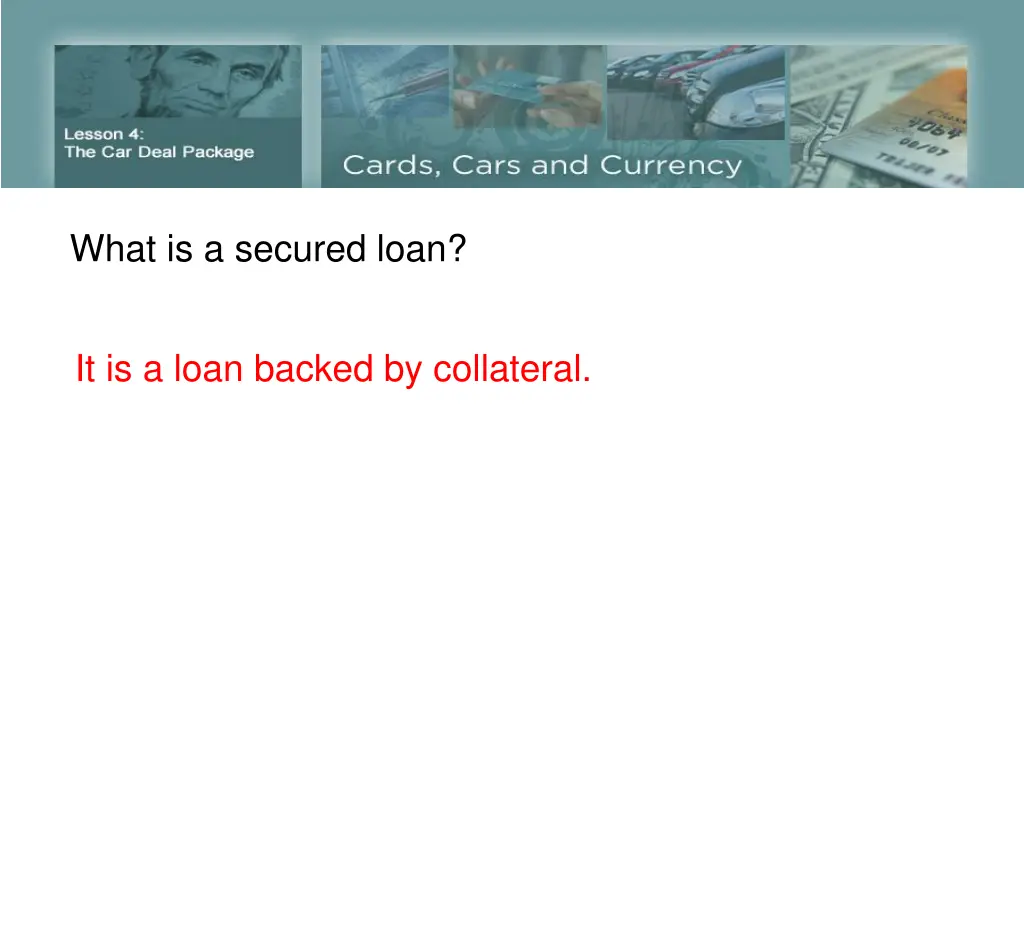 what is a secured loan