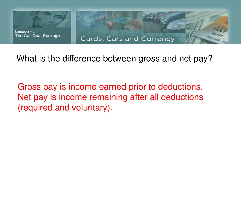 what is the difference between gross and net pay