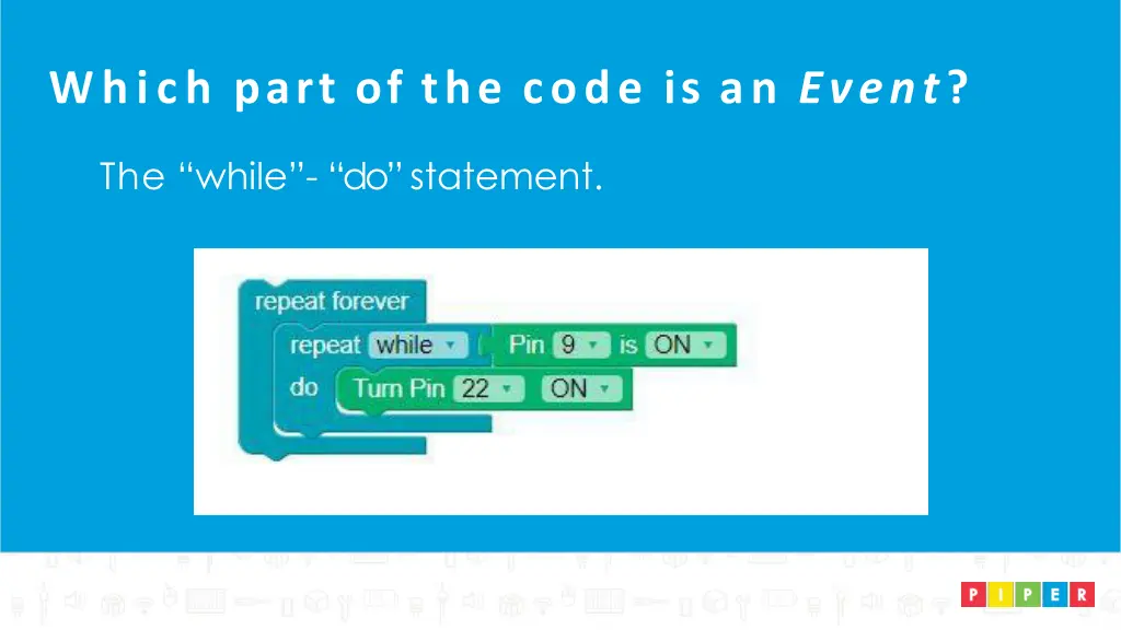 which part of the code is an event