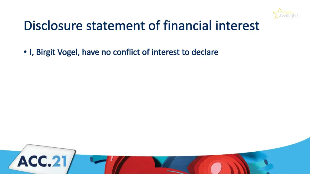 disclosure statement of financial interest