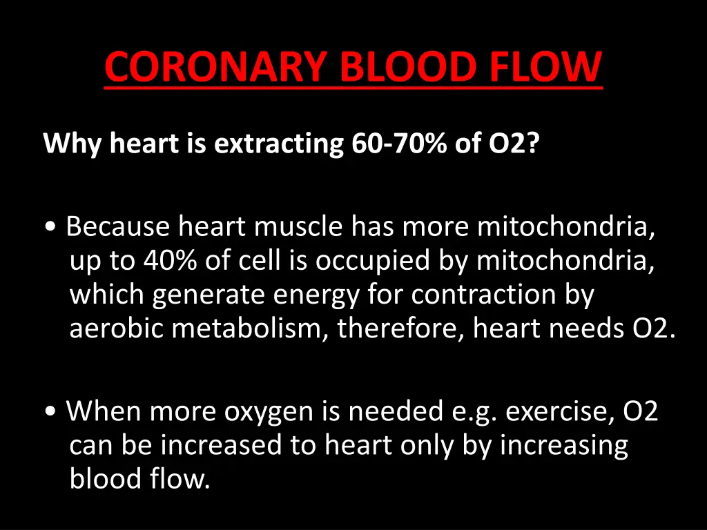 coronary blood flow 2