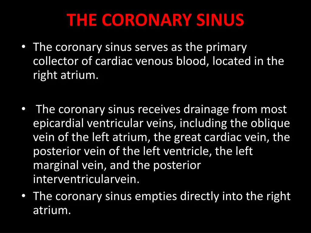the coronary sinus