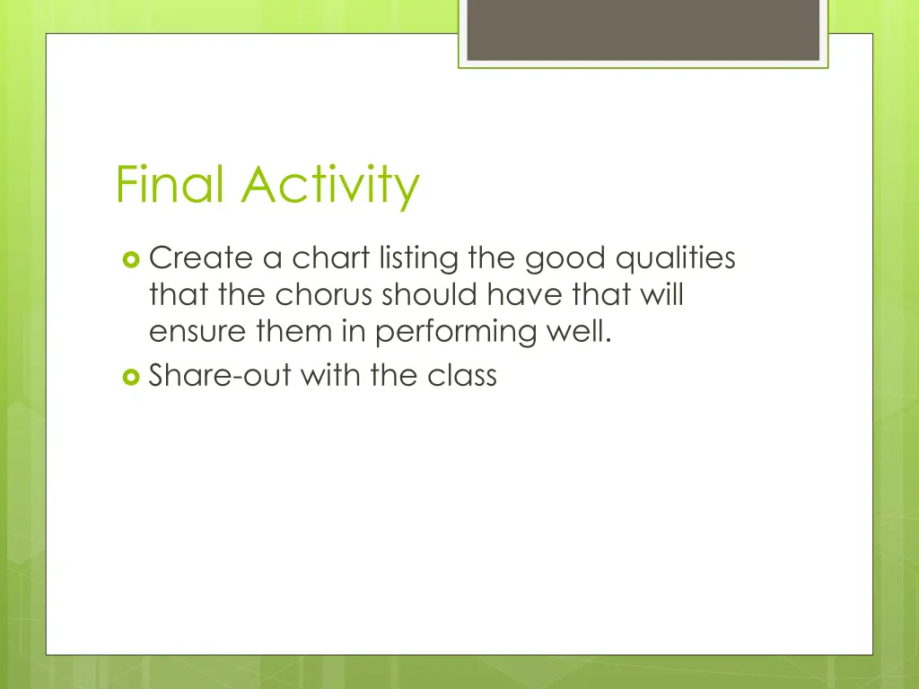 final activity