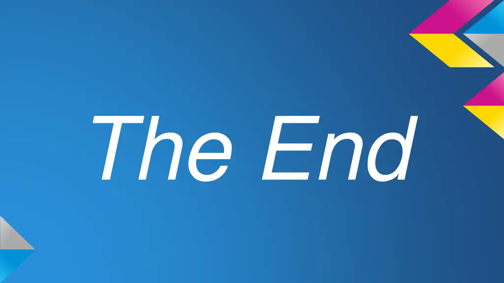 the end