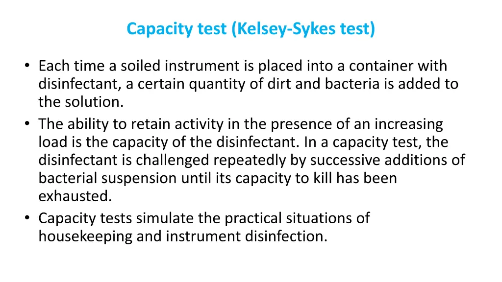 capacity test kelsey sykes test