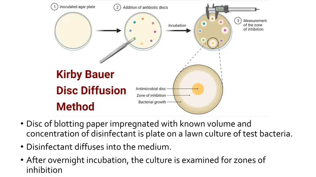 disc of blotting paper impregnated with known