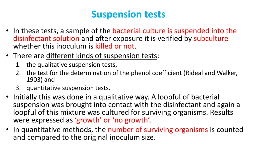 suspension tests