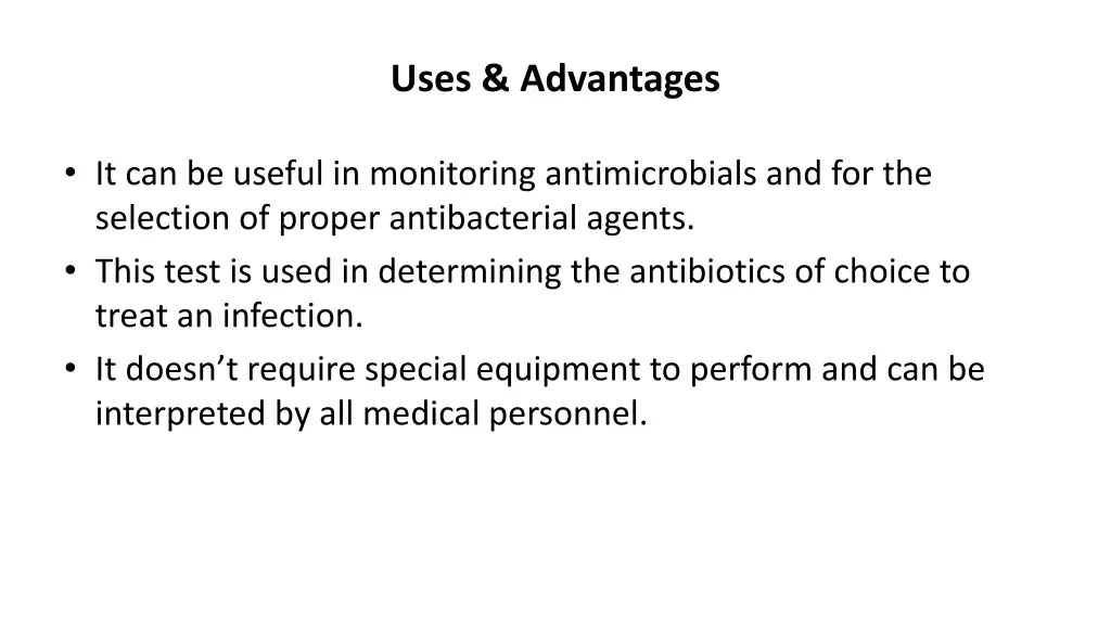 uses advantages