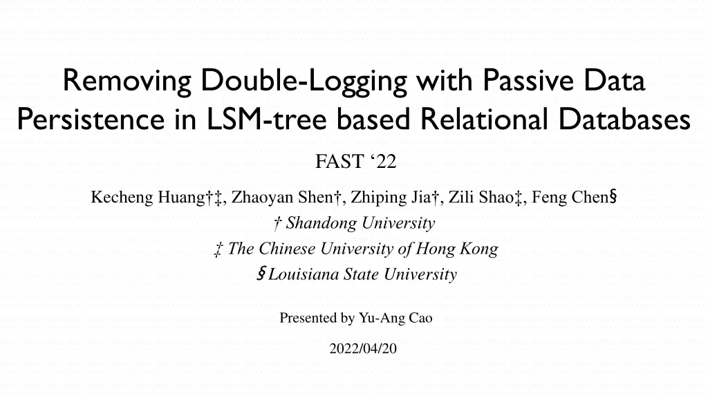 removing double logging with passive data