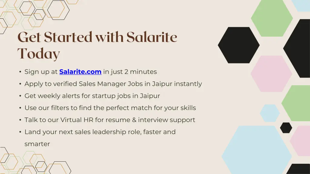 sign up at salarite com in just 2 minutes