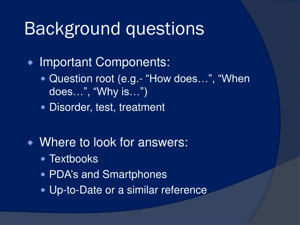 background questions 2