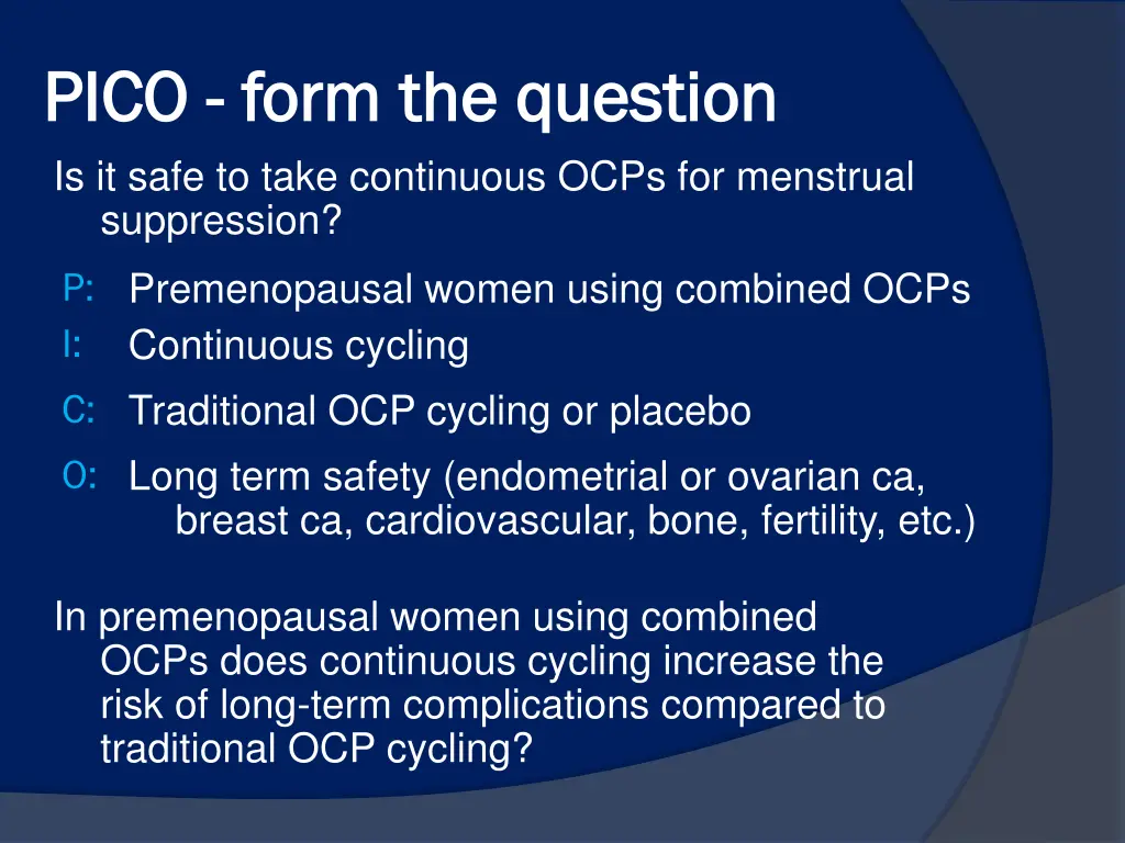 pico pico form the question form the question