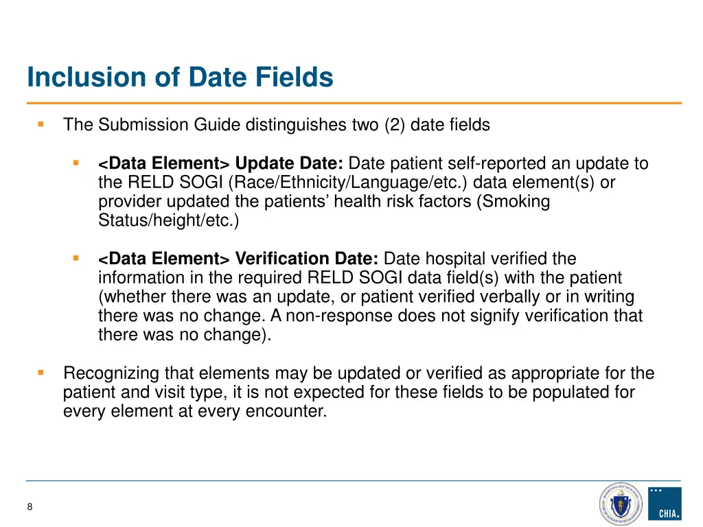 inclusion of date fields