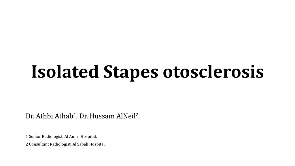isolated stapes otosclerosis