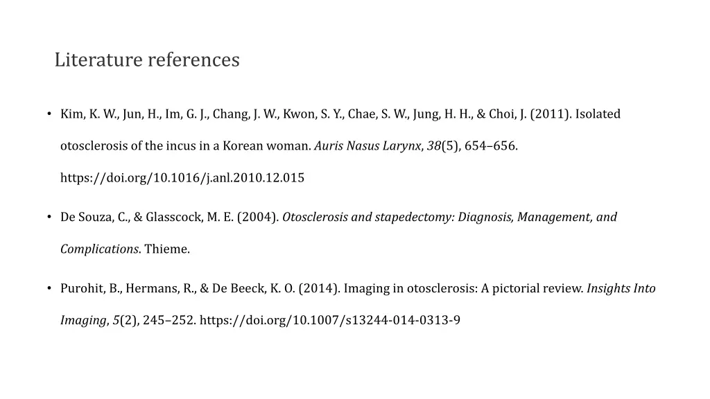 literature references