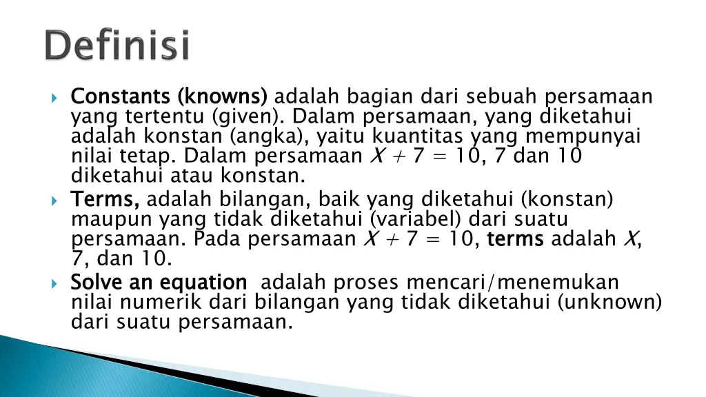 c constants yang tertentu given dalam persamaan