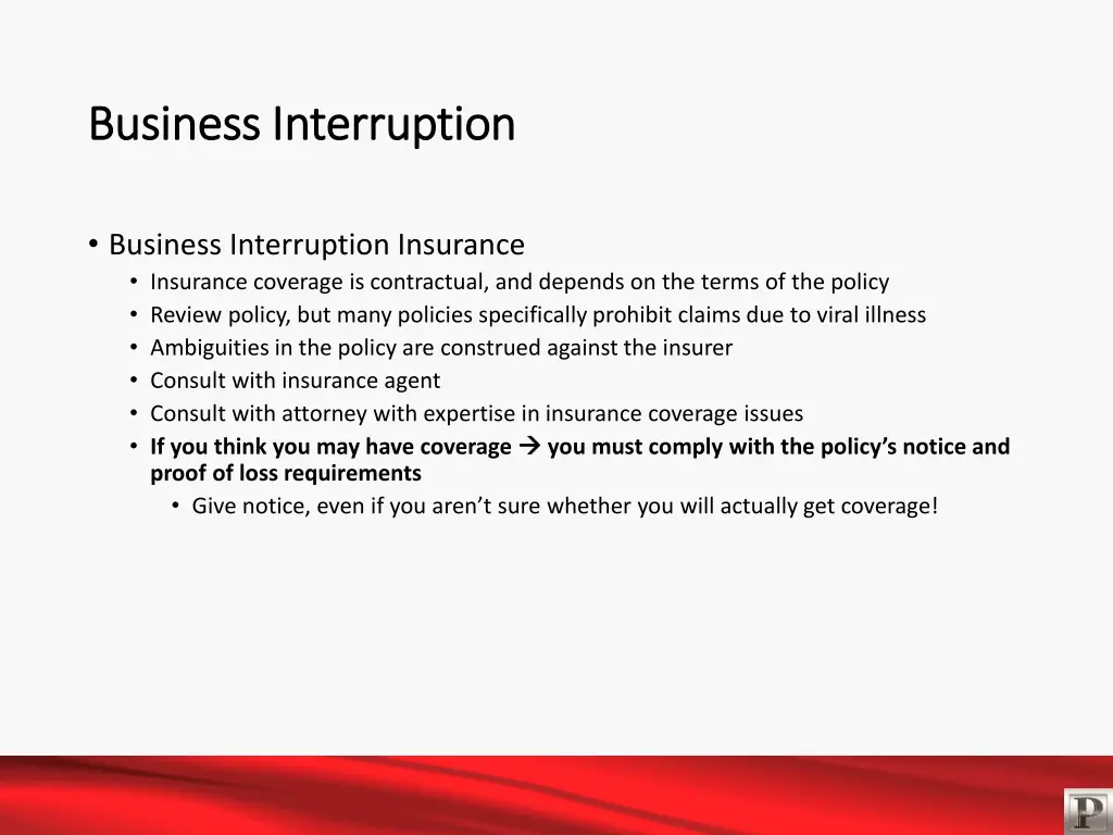 business interruption business interruption