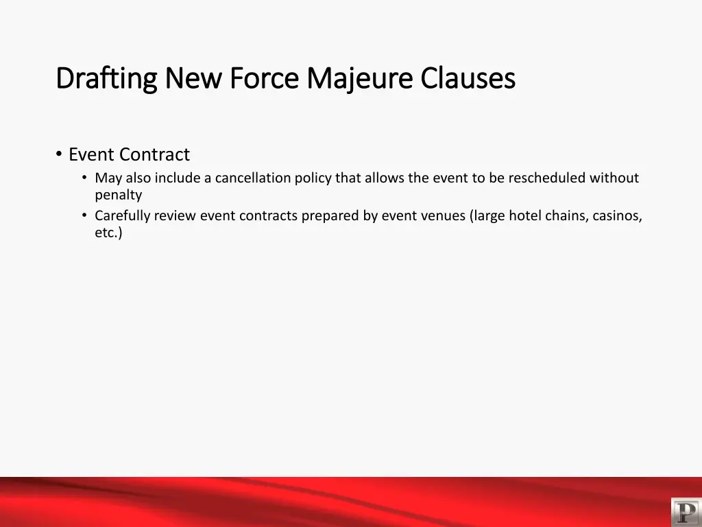 drafting new force majeure clauses drafting 1