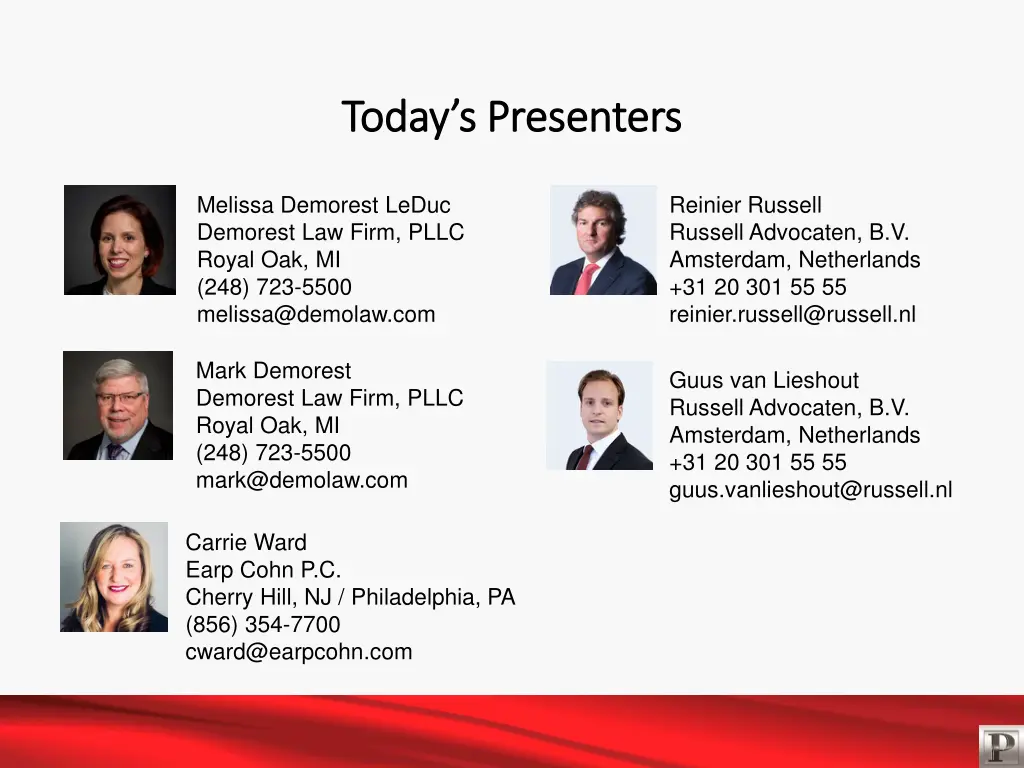 today s presenters today s presenters