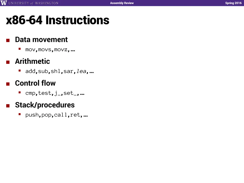 assembly review 2