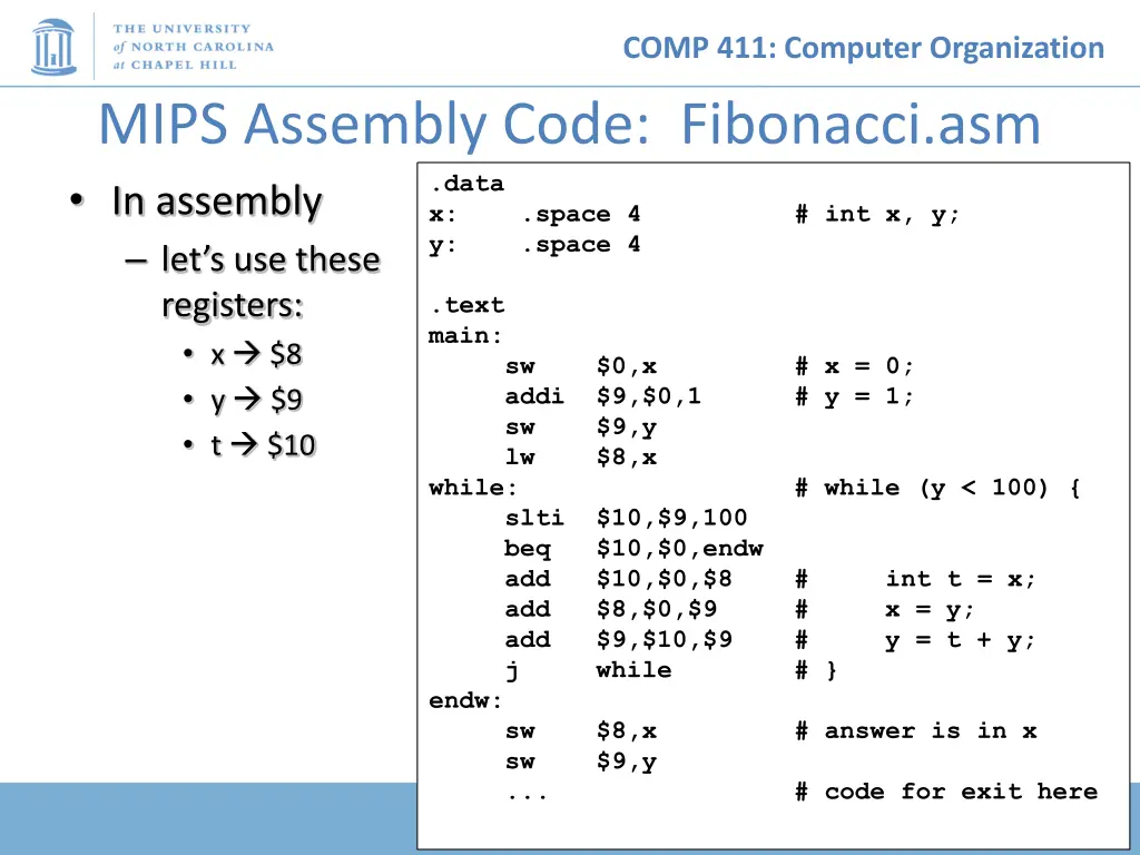 comp 411 computer organization 14