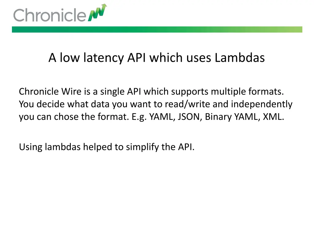 a low latency api which uses lambdas