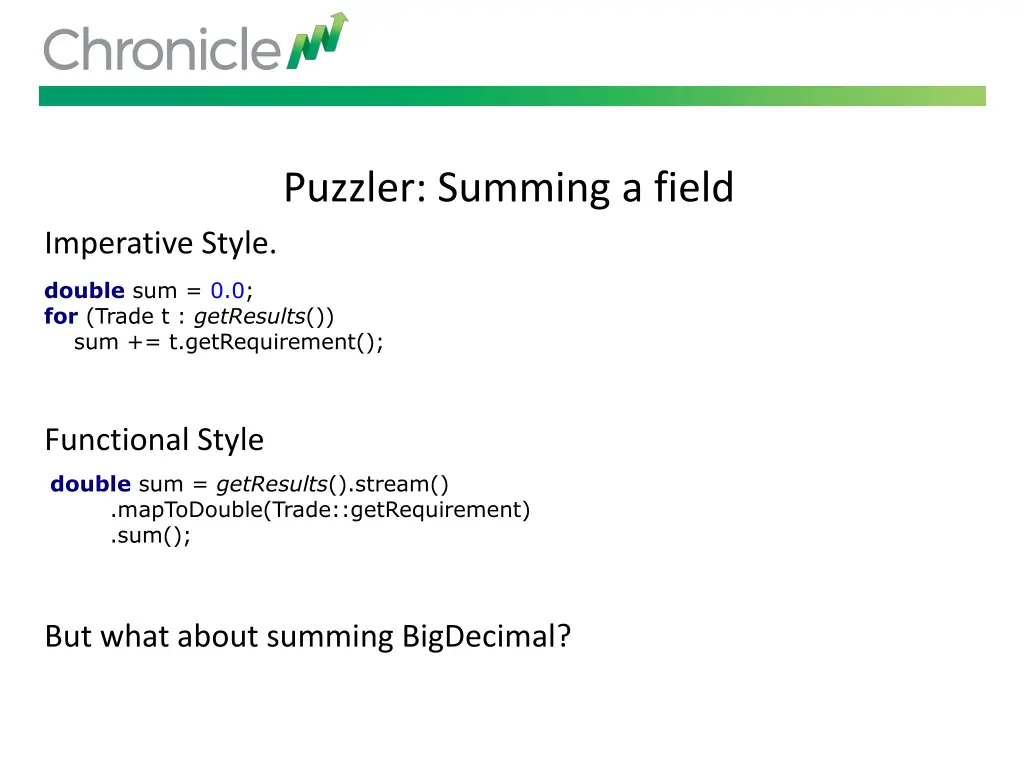 puzzler summing a field