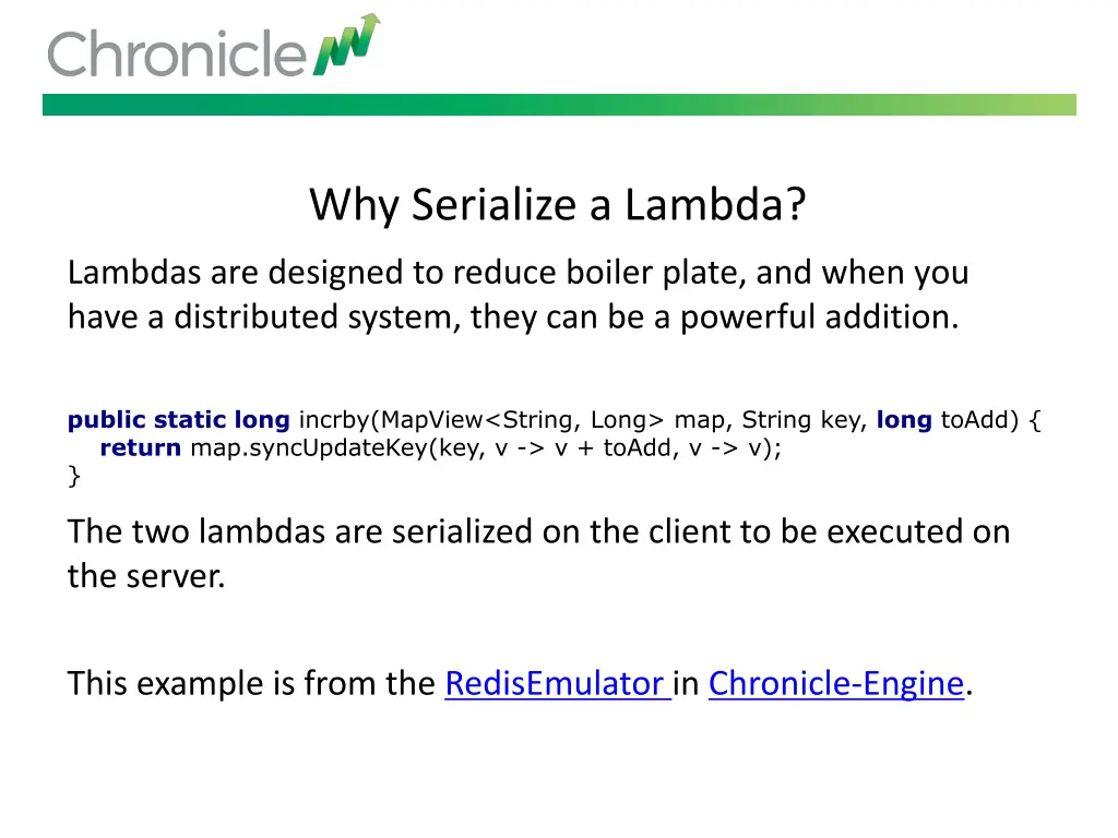 why serialize a lambda