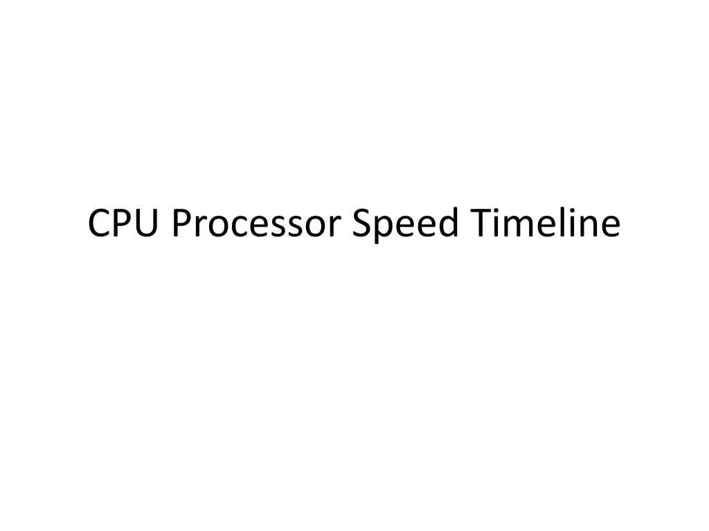 cpu processor speed timeline