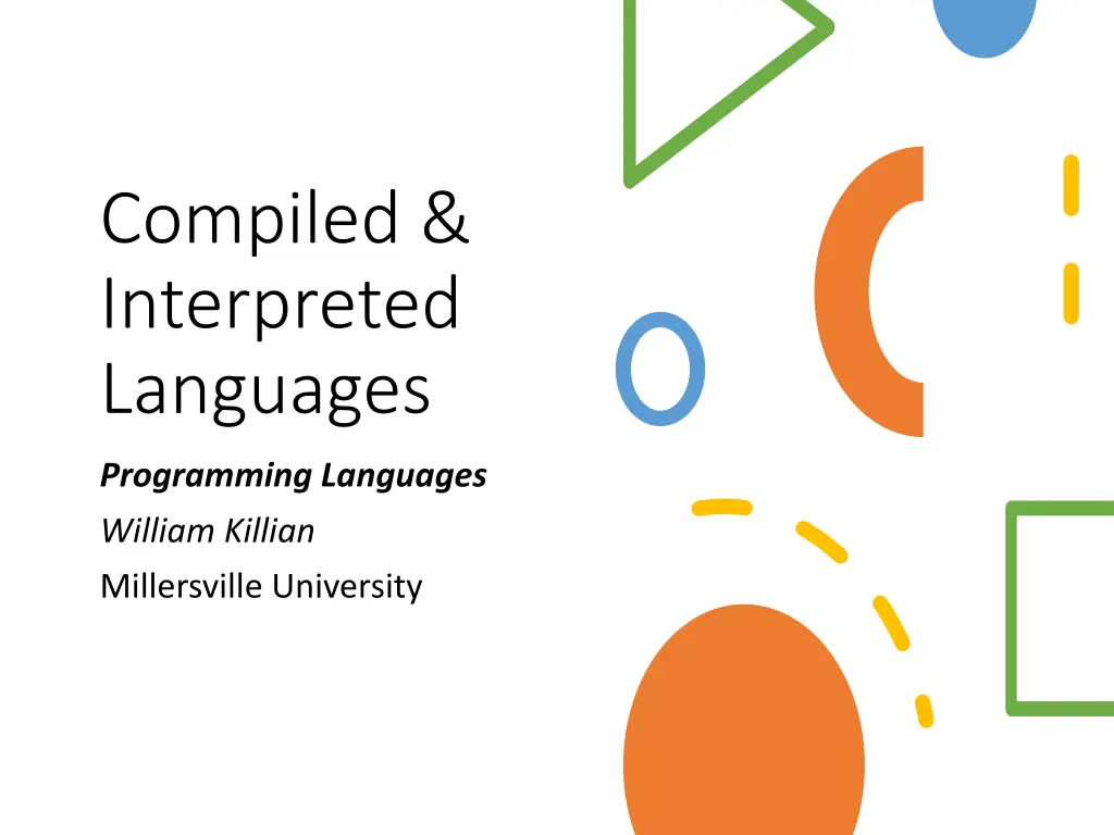 compiled interpreted languages