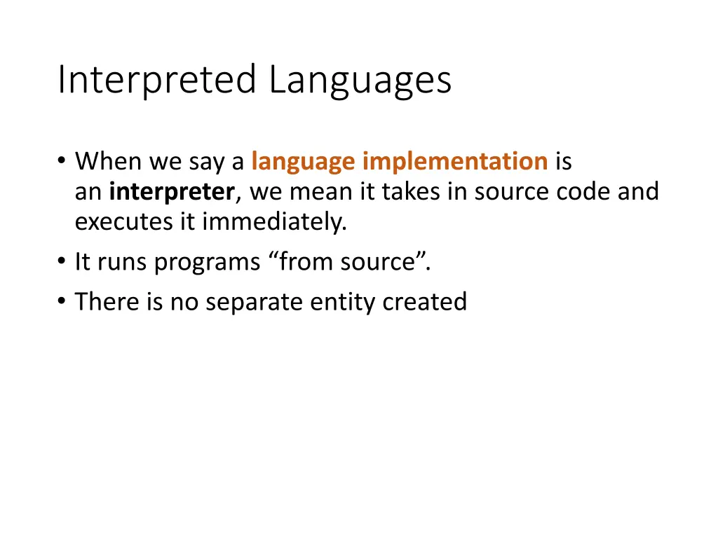 interpreted languages