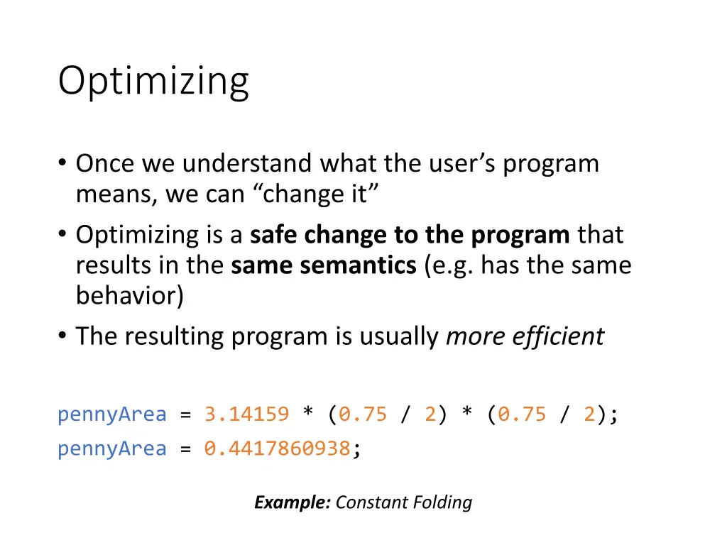 optimizing