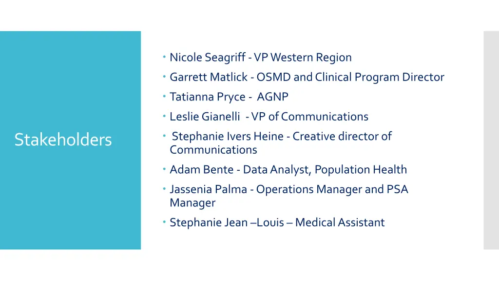 nicole seagriff vp western region garrett matlick