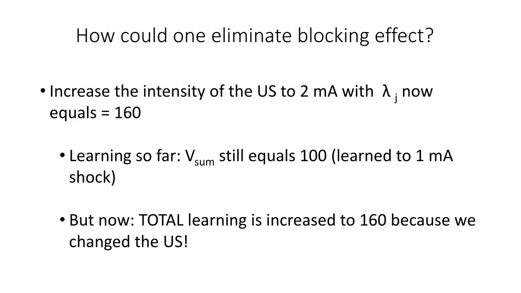 how could one eliminate blocking effect