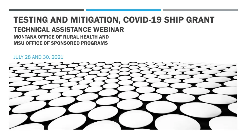 testing and mitigation covid 19 ship grant