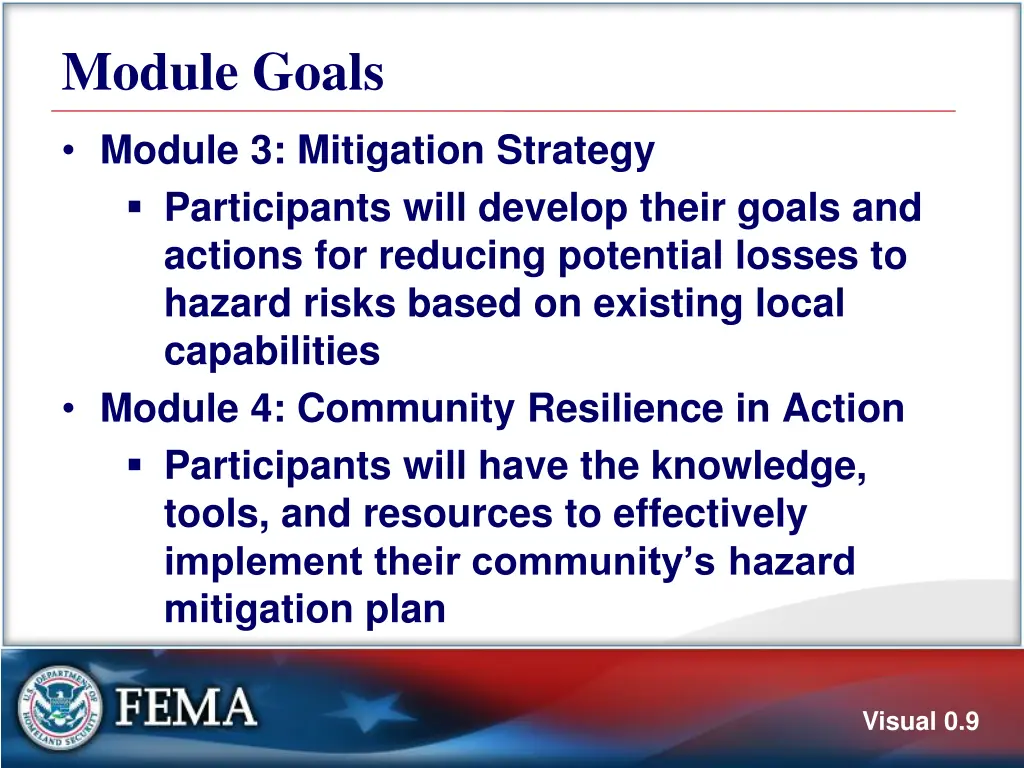 module goals 1
